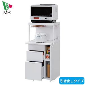 エムケー精工｜レンジ台 SK-306W計量米びつ付(容量12kg) 山善 米びつ付き レンジ台 幅56.5cm 米びつ/12kg ファイン