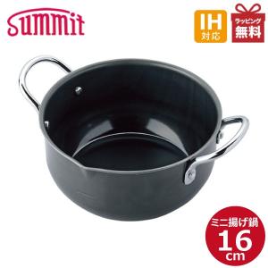 揚げ鍋 鉄なべ IH対応 ミニ揚げ鍋 16cm 両手鍋 サミット工業