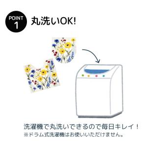 トイレ2点セット トイレマット + 兼用フタカ...の詳細画像2