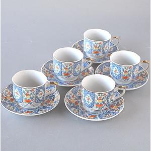 コーヒーカップ 5客セット 志野あかね珈琲碗皿5客揃え 日本製 美濃焼