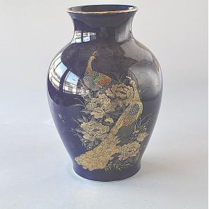 80s 勇峰窯 五彩 九谷焼 花鳥花瓶 80s 勇峰窯 五彩 九谷焼 花鳥花瓶