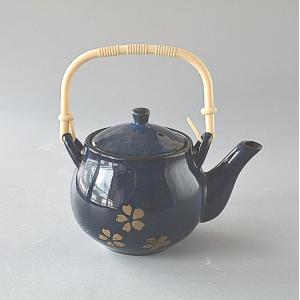煎茶道具 急須 後手急須 染付 蘭 井上春峰作 平安春峰作 茶道 : 茶道具