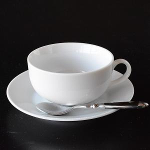 シンプルな白いスープカップ&ソーサーの詳細画像4