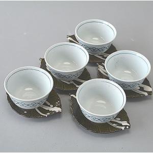 煎茶碗 湯のみ 汲出し 桜煎茶茶碗 桜型 5客セット 湯呑み 湯飲み 汲出