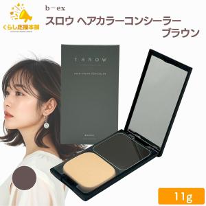 ビーエックス THROW スロウ ヘアカラーコンシーラー ブラウン レギュラー 11g 専用パフ付き