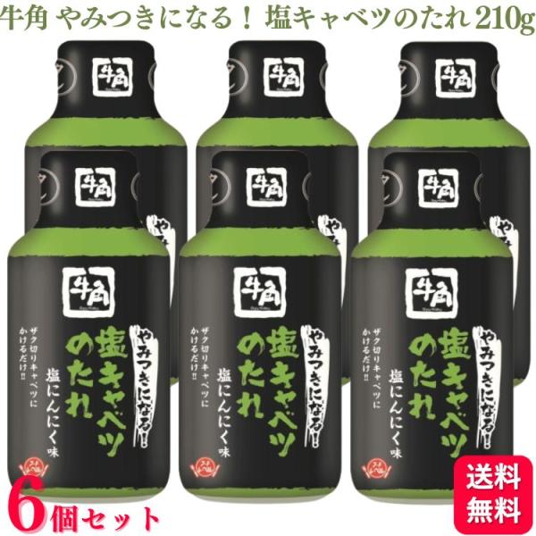 6個セット  フードレーベル 牛角 やみつきになる！塩キャベツのたれ 塩にんにく味 210g 塩キャ...