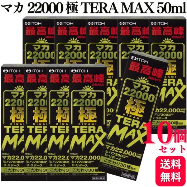 10個セット 井藤漢方 マカ22000極TERAMAX 50ml マカドリンク ヒハツ シトルリン ...