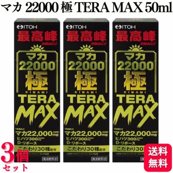 3個セット 井藤漢方 マカ22000極TERAMAX 50ml マカドリンク ヒハツ シトルリン ア...