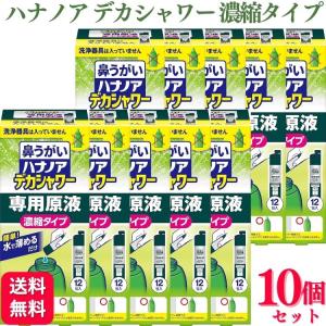 10個セット 小林製薬 鼻うがい ハナノア デカシャワー 専用原液 濃縮タイプ 12包入 鼻洗浄