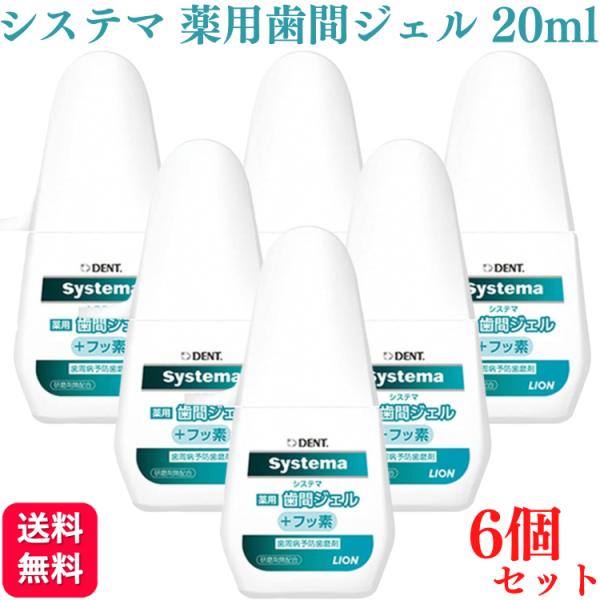 6個セット ライオン DENT システマ 薬用歯間ジェル 20ml 歯みがき粉 ハミガキ粉 歯科専売...