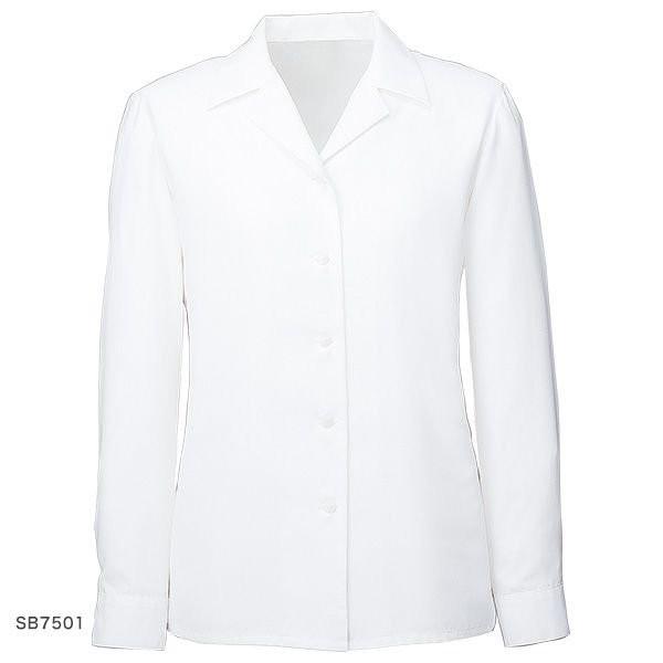 nuovo（ヌーヴォ） 長袖ブラウス ホワイト SB7501 19〜23号 フォーク