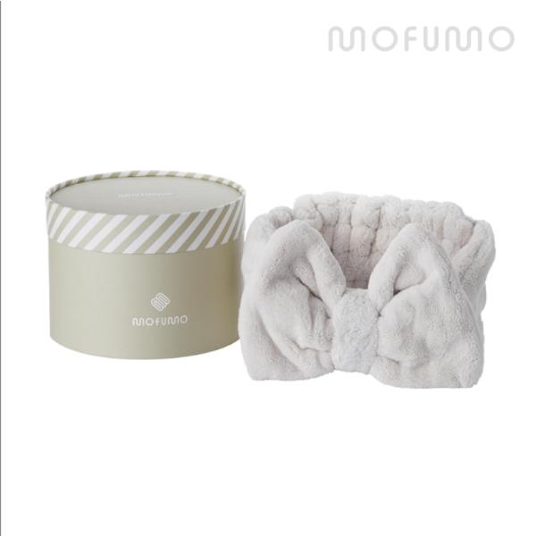 mofumo 美髪専用ナイトケアターバン フロスティ（ライトグレー）