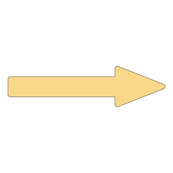 配管識別方向表示ステッカー 薄い黄色 貼矢63