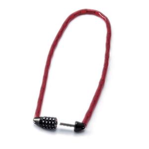 チェインキーロック ダイヤル錠方式 赤色 CD-100R 日本緑十字社