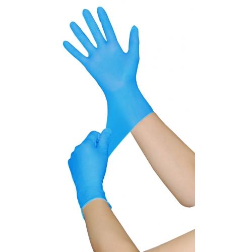 タケトラニトリル手袋 ブルー Lサイズ 1箱200枚入×10箱セット 竹虎