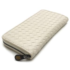 送料無料 ボッテガヴェネタ Bottega Veneta イントレチャート 長財布 保存袋 直営店 アイボリー 白 レザー 1sh0525 箱