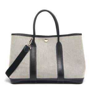 激安卸販売新品 送料無料 エルメス Hermes ガーデンパーティtpm 2wayハンドバッグ トワルアッシュ グレー ショルダーストラップ付き 04年 H 1sh1751