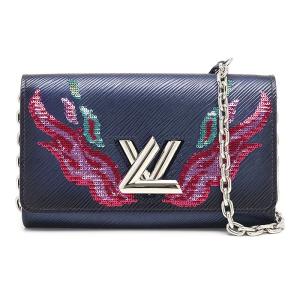 ルイヴィトン Louis Vuitton Lv ポルトフォイユ ツイスト チェーン ウォレット M エピ ネイビー 長財布 ショルダーバッグ