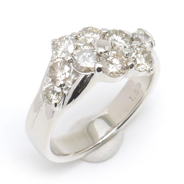 ダイヤモンドリング 約11.5号 PT900・ダイヤ1.50ct 10石 1カラット以上