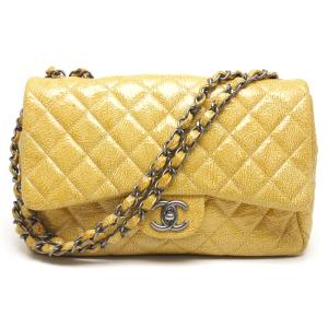 シャネル CHANEL マトラッセ30 チェーンショルダーバッグ パテント 肩掛け ココマーク 黄色 イエロー系｜kurata7