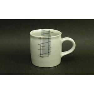 砥部焼　マグカップ　墨呉須象嵌　　陶彩窯　焼き物　陶器