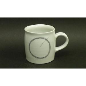 砥部焼　マグカップ　円模様　　陶彩窯　焼き物　陶器