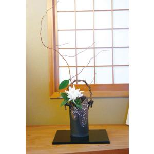 信楽焼　氷雪つる付花入　花器