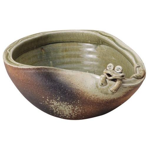 信楽焼　蛙付めだか鉢　めだか鉢