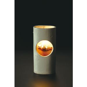 信楽焼　灯り　小判型ふくろうあかり　室内用