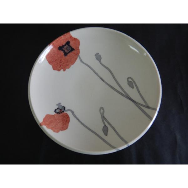 砥部焼　芥子　6寸皿　杉浦非水　食器皿　 陶彩窯　焼き物　陶器