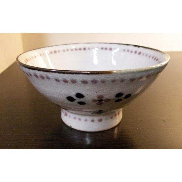 砥部焼　小花文　茶碗　ピンク　 陶彩窯　 焼き物　陶器