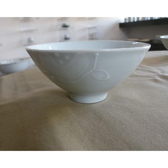 砥部焼　　茶碗　イッチン　椿　大　　陶彩窯　焼き物　陶器