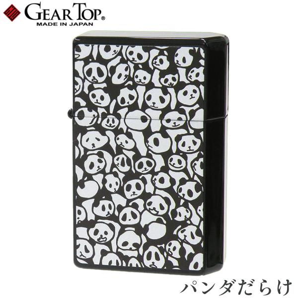GEAR TOP パンダだらけ 日本製 アニマルデザイン 総柄 ぱんだ オイルライター 高品質 職人...