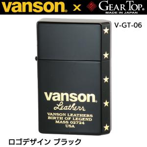 GEAR TOP VANSON バンソン オイルライター ロゴデザイン ブラック V-GT-06‐日本製 ヴァンソン ギアトップ Gear Top  正規品｜kurazo