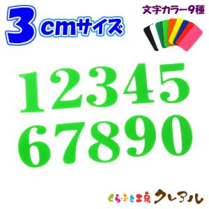 アクリル 数字 文字 ３センチ カラー９色