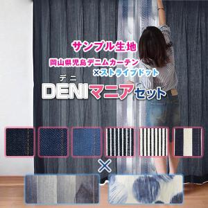 【最大1555円OFF】10/24〜25 23:59 DENIマニア ストライプ ドットセット 生地サンプル 採寸メジャー付き