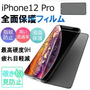 ガラスフィルム iPhone12 Pro 覗き見防止フィルム プライバシー保護 強化ガラスフィルム 覗き見防止ガラスフィルム 9H硬度 指紋防止 気泡ゼロ