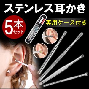 耳かき 耳掃除 ピンセット精密 耳垢 耳かき 6点セット ステンレス製 耳かき (専用ケース付き)