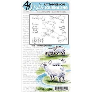 Art Impressions Bible Journaling Watercolor Rubber Stamps-Good Sheph｜kurichan-shop