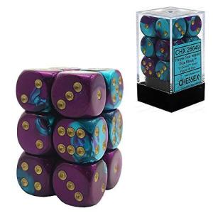 ChessexChessex Dice d6 Sets: Gemini Purple & Teal with Gold 16mm S｜kurichan-shop