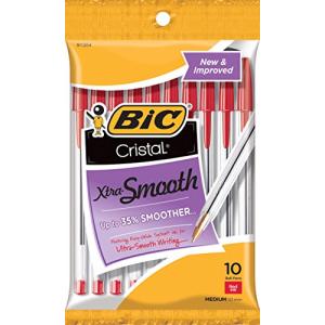 BIC Cristal スティックボールペン 中字 (1.0mm) レッド 120本 並行輸入｜kurichan-shop