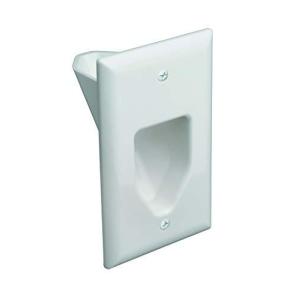DataComm 45-0001-WH 1-Gang Recessed Low Voltage Cable Plate White by 並行輸入｜kurichan-shop