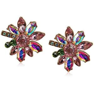 ベッツィ・ジョンソンBetsey Johnson Mixed Stone Flower Stud Earrings ピアス ジュエリー  並行輸入