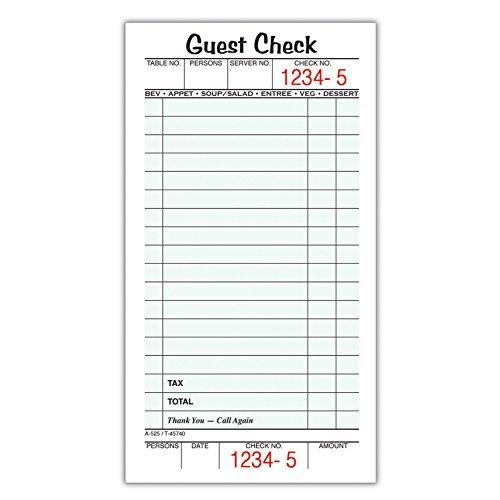 1 Pack - Adams Guest Cheque Pads  Single Part  Per...