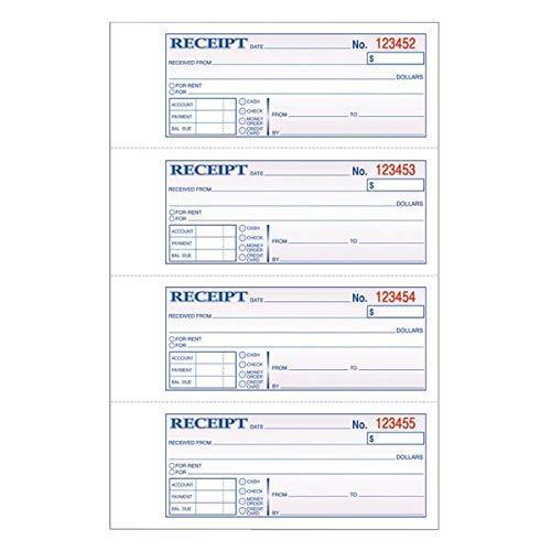 Adams Money and Rent Receipt  7.63 x 11 Inches  2-...