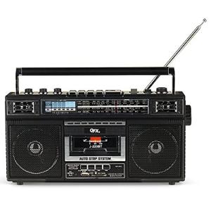 QFX J-220BT ReRun x カセットプレーヤー ブームボックス 4バンドラジオ MP3コンバーター Bluetooth付き｜kurichan-shop