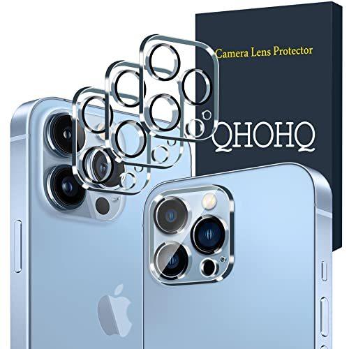 3パックQHOHQ強化ガラスカメラレンズプロテクターforiPhone13 Pro Max 6.7＆...