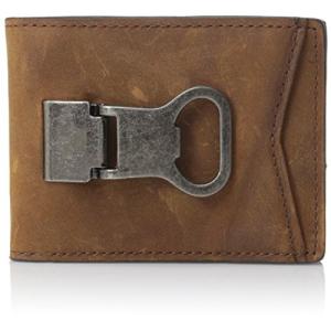 Double Barrel Bi-Fold Metal Clip Wallet  Distressed Brown 並行輸入｜kurichan-shop