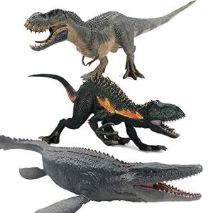 ティラノサウルスラプター＆バスタトサウルスレックス＆モササウルスのEOIVSH3PCS恐竜おもちゃセット大型プラスチック恐竜フィギュアコ 並行輸入｜kurichan-shop