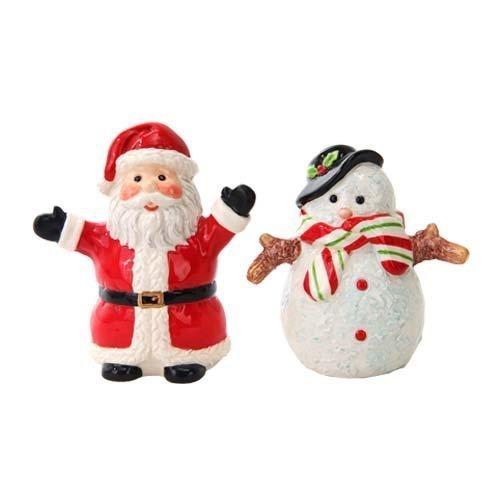 Salt &amp; Pepper Shakers Set - Christmas Santa And Sn...